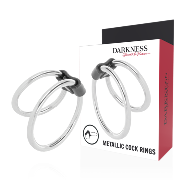 DARKNESS - ANNEAU PÉNIS DOUBLE EN MÉTAL -
