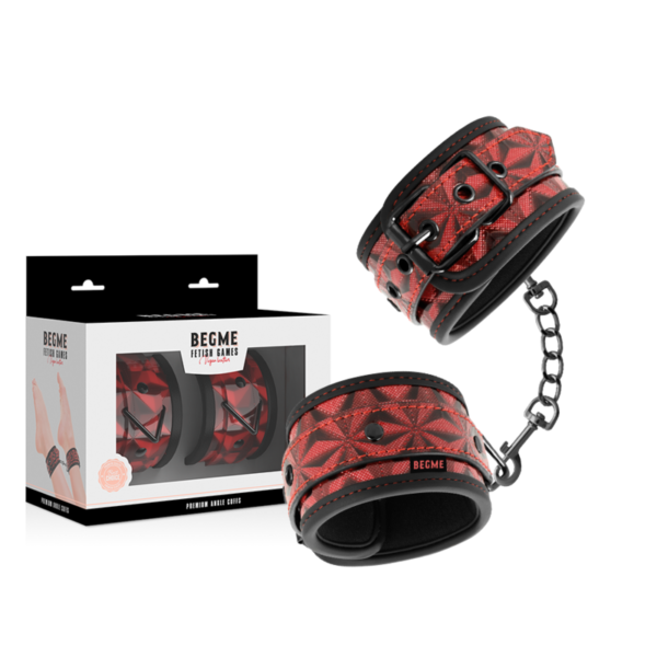 BEGME - CHEVILLES PREMIUM ÉDITION ROUGE AVEC DOUBLURE EN NÉOPRÈNE - – Image 2