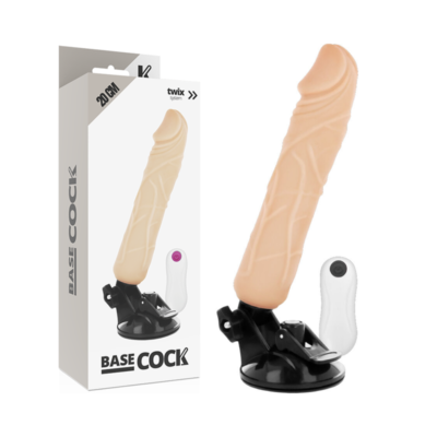 BASECOCK - VIBRATEUR RÉALISTE TÉLÉCOMMANDE NATUREL 20 CM -O- 4 CM -