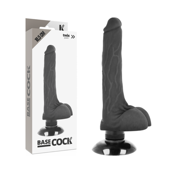 BASECOCK - VIBRATEUR RÉALISTE 2-1 NOIR 18.5 CM -O- 4 CM - – Image 3