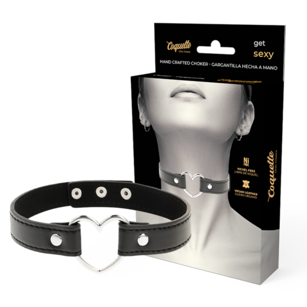 COQUETTE - CHIC DESIRE COLLIER CUIR VEGAN FEMME ACCESSOIRE COEUR -