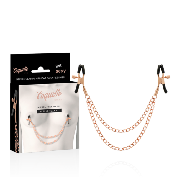 COQUETTE - CHIC DESIRE PINCES  METELONS FANTAISIE EN MÉTAL AVEC CHAÎNE -