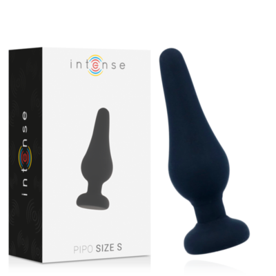 INTENSE - PLUG ANAL PIPO S SILICONE NOIR 9,8 CM -