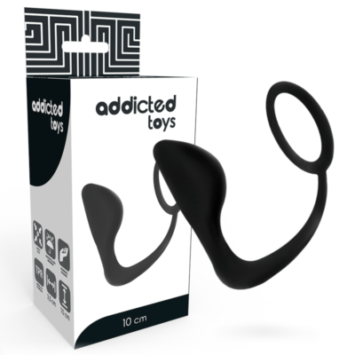 ADDICTED TOYS - PLUG ANAL AVEC ANNEAU PÉNIS NOIR -