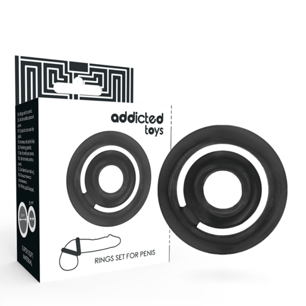 ADDICTED TOYS - POTENZ- C-RING PÉNIS NOIR -