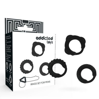 ADDICTED TOYS - ENSEMBLE C-RING NOIR -