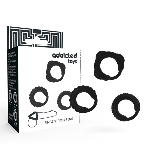 ADDICTED TOYS - ENSEMBLE C-RING NOIR -