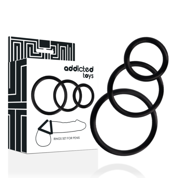 ADDICTED TOYS - ENSEMBLE DANNEAU POUR PÉNIS NOIR - – Image 2