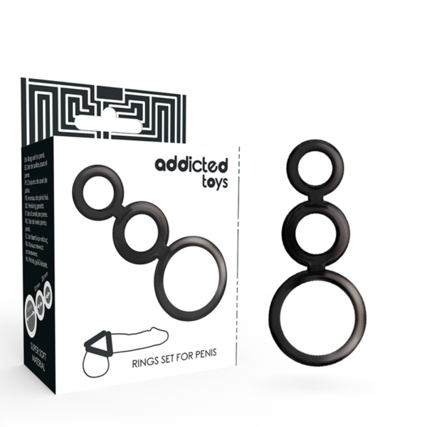 ADDICTED TOYS - ENSEMBLE DANNEAU POUR PÉNIS - FUMÉ -