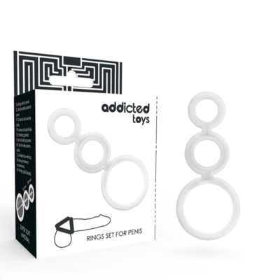 ADDICTED TOYS - ENSEMBLE DANNEAU POUR PÉNIS TRANSPARENT -