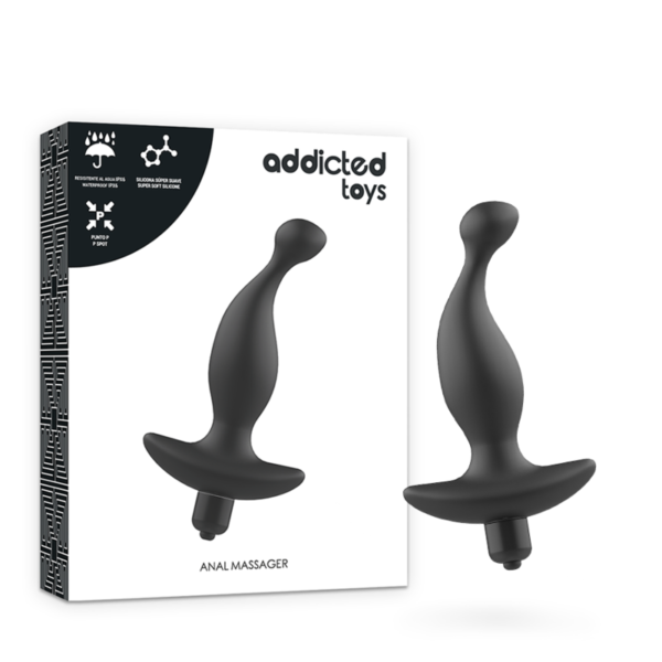 ADDICTED TOYS - MASSEUR ANAL AVEC VIBRATION NOIRE MODÈLE 1 -