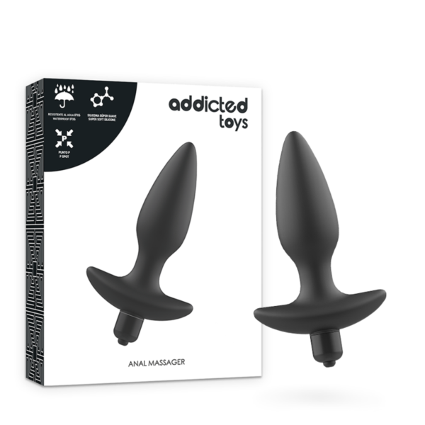 ADDICTED TOYS - MASSAGER PLUG ANAL AVEC VIBRATION NOIR -