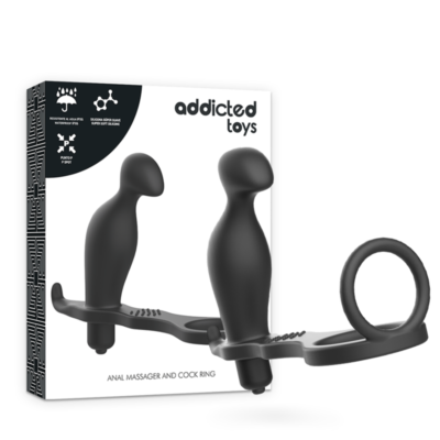 ADDICTED TOYS - PLUG ANAL AVEC ANNEAU EN SILICONE NOIR 12 CM -