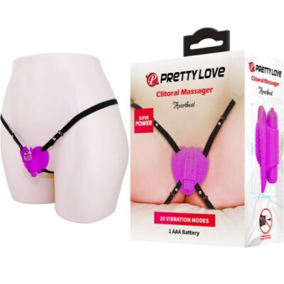 PRETTY LOVE - MASSEUR DE CLITORIS HEARTBEAT 10 MODES DE VIBRATION VIOLET -