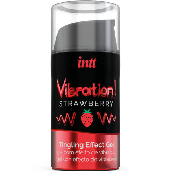 INTT - PUISSANT STIMULANT INTIME GEL VIBRANT LIQUIDE FRAISE 15 ML -