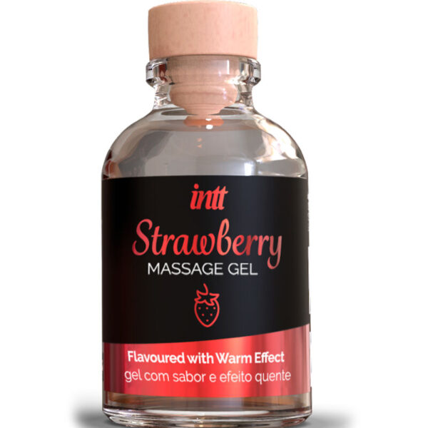 INTT MASSAGE & ORAL SEX - GEL DE MASSAGE EFFET CHAUD SAVEUR FRAISE -