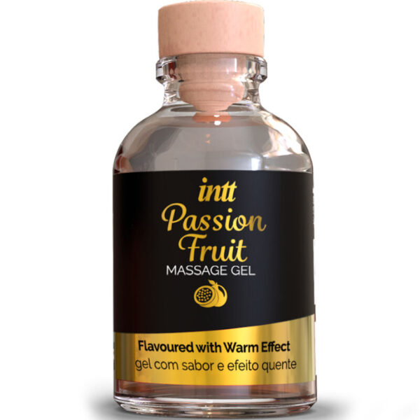 INTT MASSAGE & ORAL SEX - GEL DE MASSAGE SAVEUR FRUIT DE LA PASSION AVEC EFFET CHALEUR -