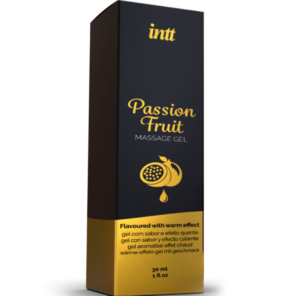 INTT MASSAGE & ORAL SEX - GEL DE MASSAGE SAVEUR FRUIT DE LA PASSION AVEC EFFET CHALEUR - – Image 3