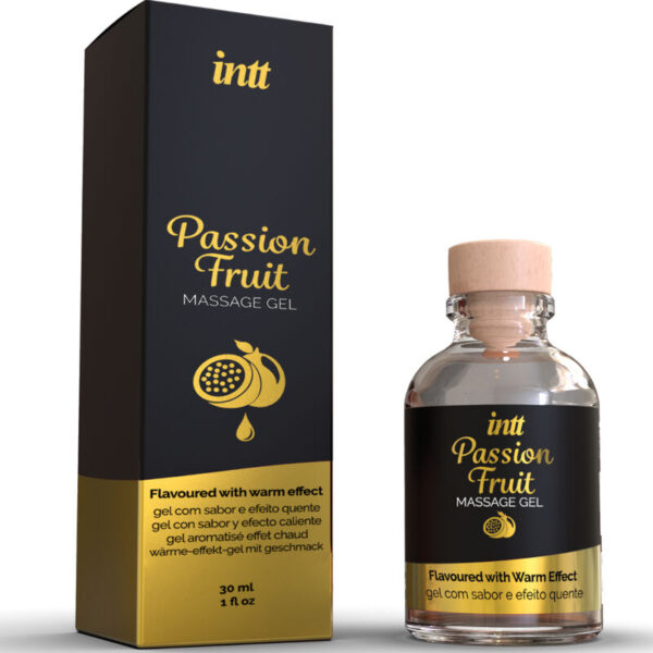 INTT MASSAGE & ORAL SEX - GEL DE MASSAGE SAVEUR FRUIT DE LA PASSION AVEC EFFET CHALEUR - – Image 2