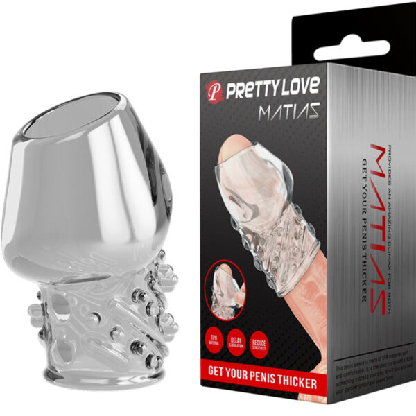 PRETTY LOVE - PÉNIS TRANSPARENT MATIAS PLUS ÉPAIS -