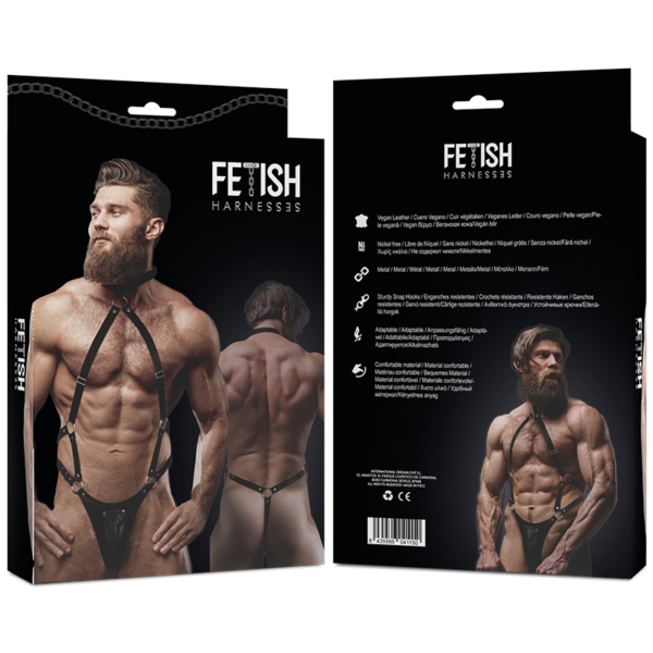 FETISH SUBMISSIVE ATTITUDE - HARNAIS JOCK STRAP EN CUIR ÉCOLOGIQUE POUR HOMMES - – Image 6