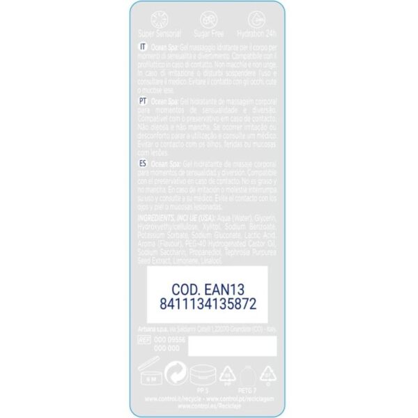 CONTROL - 2 EN 1 MASSAGE & PLAISIR MER MÉDITERRANÉE 200 ML - – Image 2