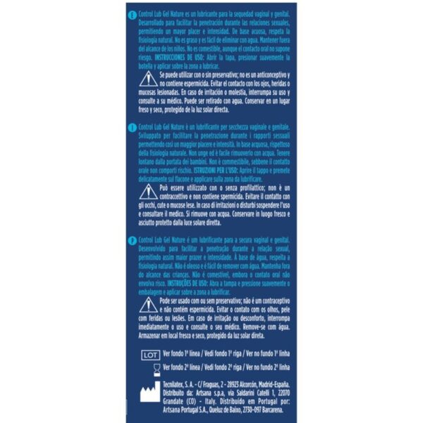 CONTROL - GEL LUBRIFIANT NATUREL LUB 75 ML - – Image 2