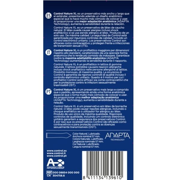 CONTROL - ADAPTA NATURE XL CONDOMS 12 UNITS - – Image 2