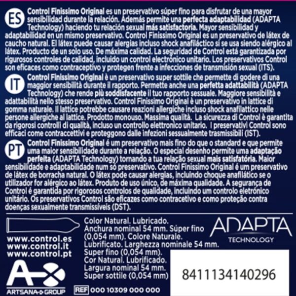 CONTROL - PRÉSERVATIFS FINISSIMO 3 UNITÉS - – Image 2