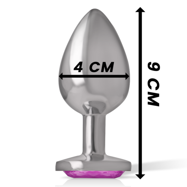 INTENSE - PLUG ANAL EN MÉTAL ALUMINIUM COEUR ROSE TAILLE L - – Image 4