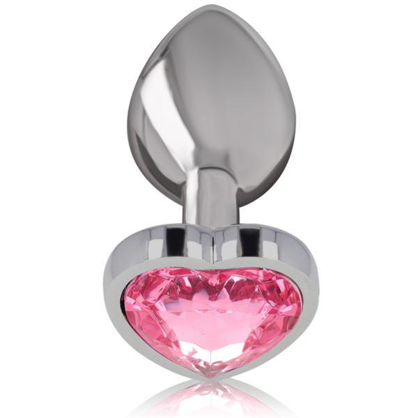 INTENSE - PLUG ANAL EN MÉTAL ALUMINIUM COEUR ROSE TAILLE L - – Image 2