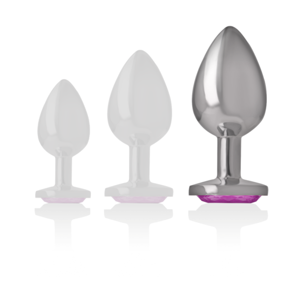 INTENSE - PLUG ANAL EN MÉTAL ALUMINIUM COEUR ROSE TAILLE L - – Image 5