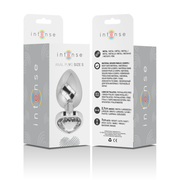 INTENSE - PLUG ANAL EN MÉTAL ALUMINIUM COEUR BLANC TAILLE S - – Image 6