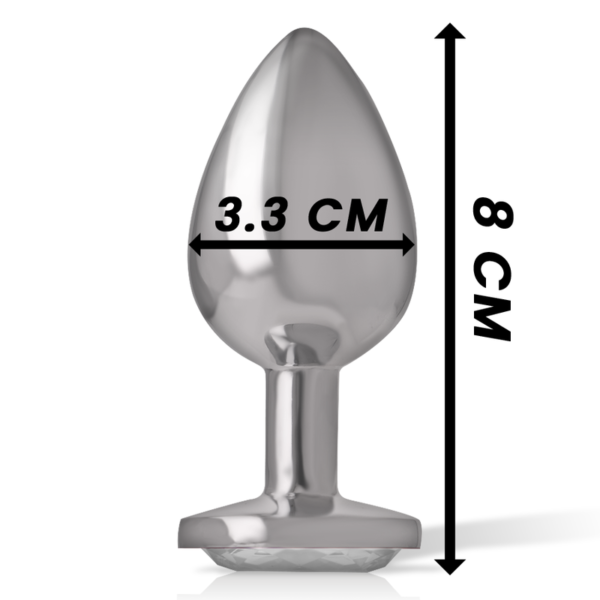 INTENSE - PLUG ANAL MÉTAL ALUMINIUM COEUR BLANC TAILLE M - – Image 4
