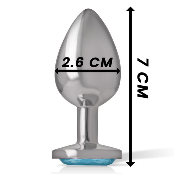 INTENSE - PLUG ANAL MÉTAL ALUMINIUM COEUR BLEU TAILLE S - – Image 4