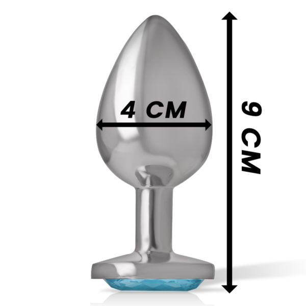 INTENSE - PLUG ANAL MÉTAL ALUMINIUM COEUR BLEU TAILLE L - – Image 4