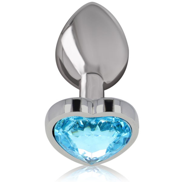 INTENSE - PLUG ANAL MÉTAL ALUMINIUM COEUR BLEU TAILLE L - – Image 2