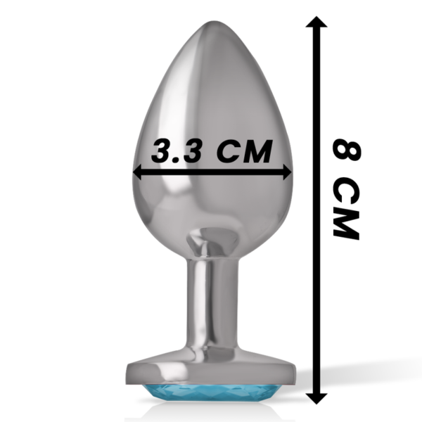 INTENSE - PLUG ANAL MÉTAL ALUMINIUM COEUR BLEU TAILLE M - – Image 4