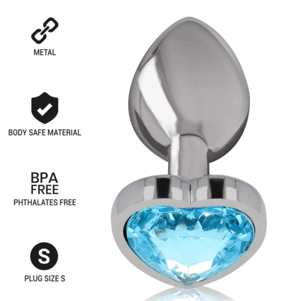 INTENSE - PLUG ANAL MÉTAL ALUMINIUM COEUR BLEU TAILLE S - – Image 7
