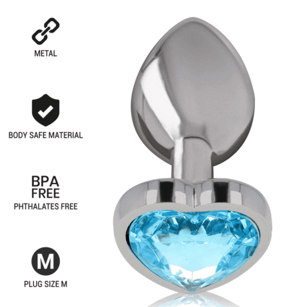 INTENSE - PLUG ANAL MÉTAL ALUMINIUM COEUR BLEU TAILLE M - – Image 7