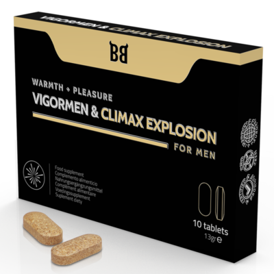 BLACK BULL - VIGORMEN & CLIMAX EXPLOSION PLUS GRAND PLAISIR POUR HOMMES 10 GÉLULES -