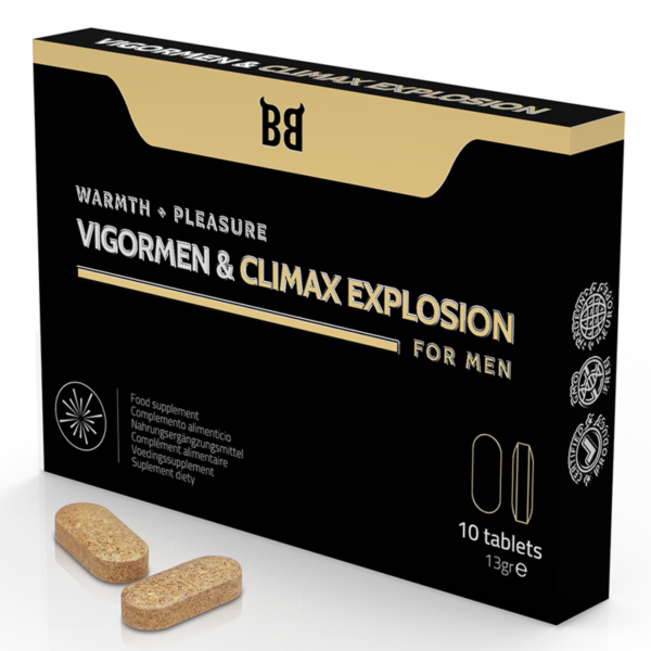 BLACK BULL - VIGORMEN & CLIMAX EXPLOSION PLUS GRAND PLAISIR POUR HOMMES 10 GÉLULES -