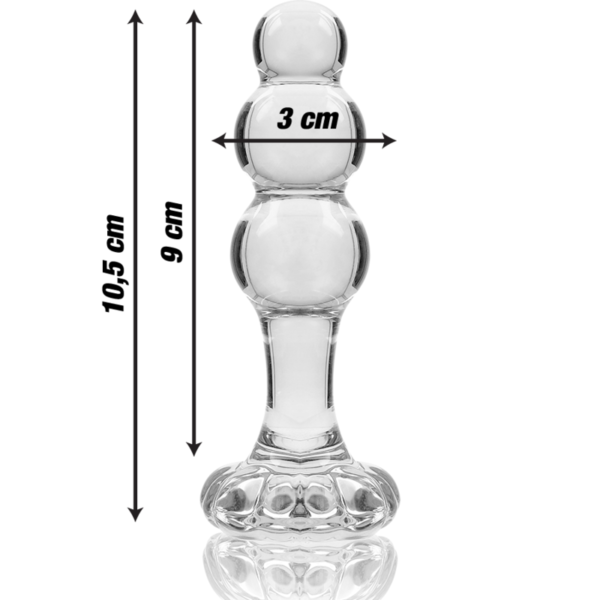 NEBULA SERIES BY IBIZA - MODÈLE 1 BOUCHON EN VERRE BOROSILICATE TRANSPARENT 10.5 CM -O- 3 CM -