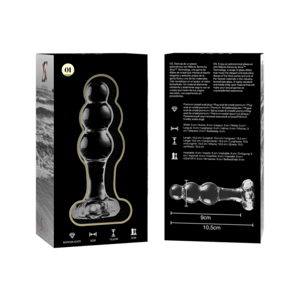 NEBULA SERIES BY IBIZA - MODÈLE 1 BOUCHON EN VERRE BOROSILICATE TRANSPARENT 10.5 CM -O- 3 CM - – Image 5