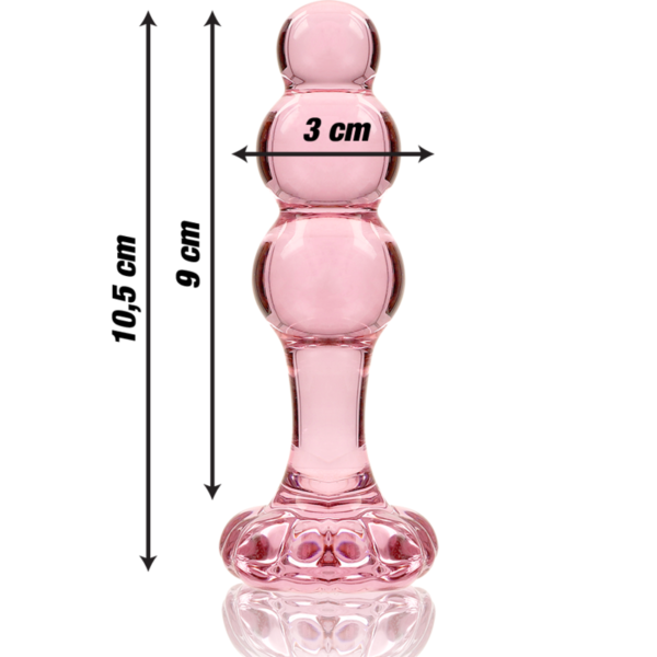 NEBULA SERIES BY IBIZA - MODÈLE 1 PLUG ANAL VERRE BOROSILICATE ROSE 10.5 CM -O- 3 CM - – Image 4