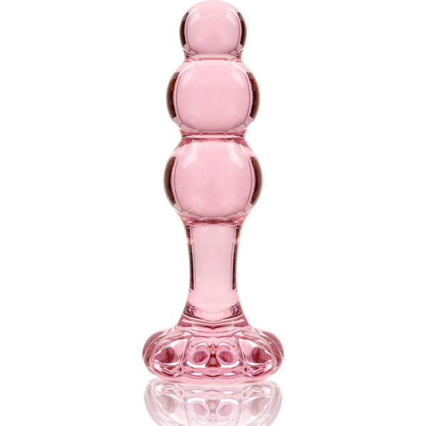 NEBULA SERIES BY IBIZA - MODÈLE 1 PLUG ANAL VERRE BOROSILICATE ROSE 10.5 CM -O- 3 CM - – Image 3