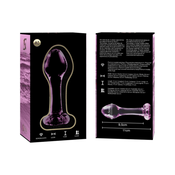 NEBULA SERIES BY IBIZA - PLUG ANAL MODÈLE 2 VERRE BOROSILICATE ROSE 11 CM -O- 3.5 CM - – Image 5