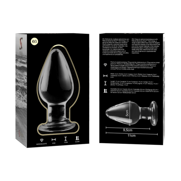 NEBULA SERIES BY IBIZA - PLUG ANAL MODÈLE 3 VERRE BOROSILICATE TRANSPARENT 11 CM -O- 5 CM - – Image 5