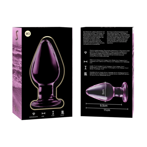 NEBULA SERIES BY IBIZA - PLUG ANAL MODÈLE 3 VERRE BOROSILICATE ROSE 11 CM -O- 5 CM - – Image 5