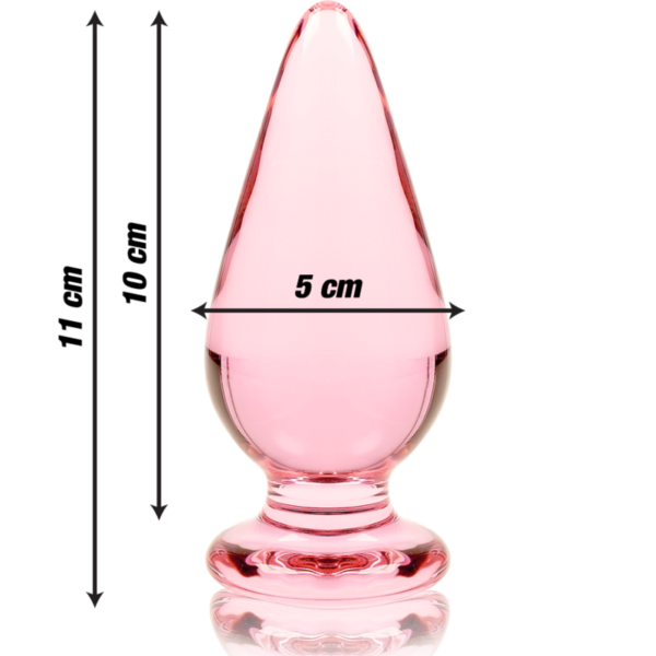 NEBULA SERIES BY IBIZA - PLUG ANAL MODÈLE 4 VERRE BOROSILICATE ROSE 11 CM -O- 5 CM -